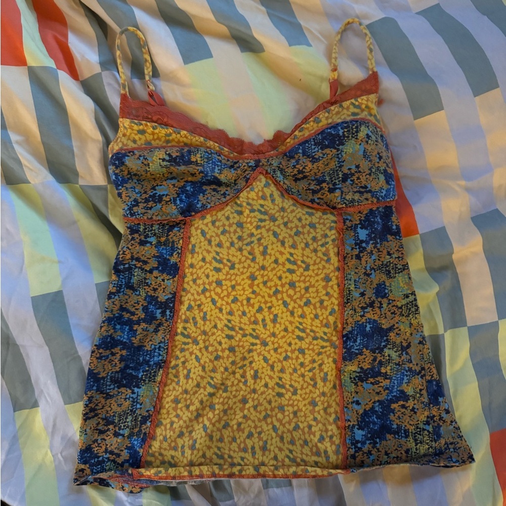 Pinkerton color block Lace Trim Camisole medium